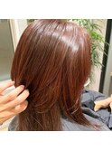 マロンベージュ×艶髪×レイヤーカット