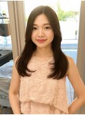韓国風/艶カラー/ロングレイヤー/韓国風くびれ/20代/30代/40代