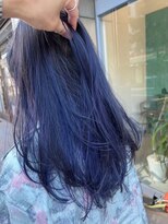 コンティロミー(CONTI ROMMY.) 本厚木◎ロングブルーカラーブリーチダブルカラーレイヤーカット