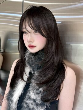 ルームバイシー 新宿(Loom. by Sea) □ オリーブグレー×小顔[ココアベージュ/黒髪/くらげヘアー]