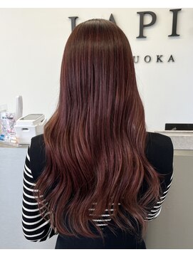 ラピス 福岡天神店(Lapis) 10代・20代/ブリーチ/春夏トレンドカラー/暖色/ボルドーカラー