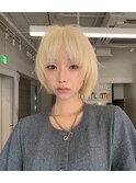 ダブルカラー/ケアブリーチ/羽エクステ/原宿
