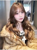 前髪カットロング韓国ヘア顔周りレイヤー_F31472