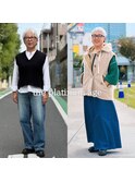 50代60代◎白髪を活かすパーマショート