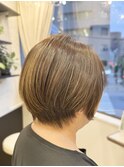 【築地】丸みショート/髪質改善/酸性ストレート40代/50代/60代