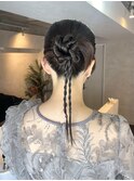 タイトカチモリヘアタイトアレンジ結婚式ヘアお呼ばれヘア