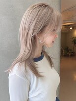 キャンバスアニュー 川崎(canvas anew.) ミディアムレイヤー”レイヤーカット*ミルクティーブロンド*2