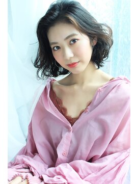 ヘアーアートシフォン 池袋西口店(Hair art chiffon) 大人かわいいブルージュアシメで似合わせカットヴェールウェーブ