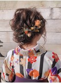和装に☆ルーズアップスタイル