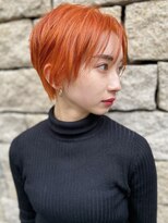 ヌード(NUDE)&nbsp;「NUDE」#暖色系カラー オレンジ クールショート 耳かけショート