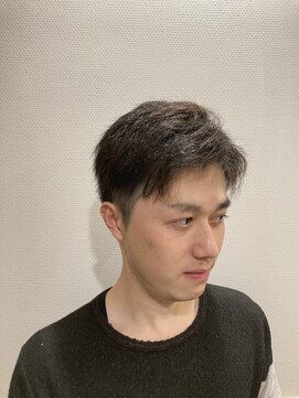 銀座マツナガ 神田店 20代30代アップバングツーブロック爽やか刈り上げ