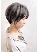 大人可愛い/マニッシュショート/ミストバング×黒髪アッシュg