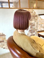 アドラーブル 女池店(adorable) 20代髪質改善カラー★モカピンクナチュラルショートボブ