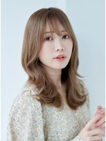 フォルテミラ(FORTE MILA)&nbsp;韓国前髪顔まわり×ショコラアッシュふんわりカール【髪質改善】