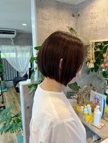エルド(eld) ミニボブ×バイオレットカラー　大人可愛い　40 50代