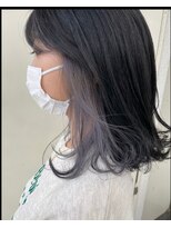 外ハネボブ＊セクションカラー＊パールシルバー【ZinaCENTRAL】