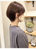 春ピンク×大人ショート