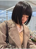 切りっぱなしボブ/乾かすだけでまとまるタッセルボブ/三宮/ボブ
