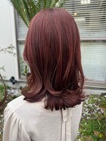 ナカオコアフュール(NAKAO COIFFURE) ミディアムレイヤー×ピンクカラー