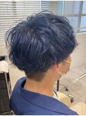 メンズカットブリーチダブルカラーハイライトハイトーンショート
