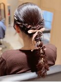 タイト編み下ろし ~結婚式お呼ばれヘアアレンジ~