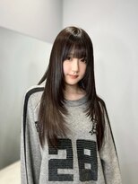 ノク 渋谷(nok)&nbsp;レイヤーカットストレートヘア_ミニウルフチェリーブラウン