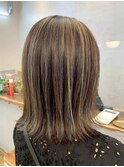 くびれボブ◎外ハネボブ◎細めハイライトブリーチ20代～50代