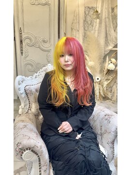 アルモワール(Armoire) ピンク/イエロー/デザインカラー/ツートンカラー/ケアブリーチ