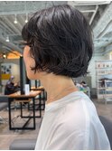 CAF 照下　ボブパーマ ゆるめパーマ 夏のヘアアレンジ 大阪