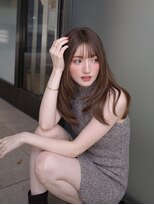 ラル 立川南口(lar)&nbsp;ベージュレイヤー_黒髪小顔オリーブグレーココアベージュ