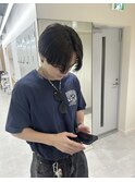センター分けスタイル