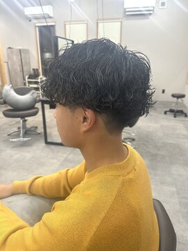 波巻きスパイラル／メンズパーマ/スパイラルパーマ