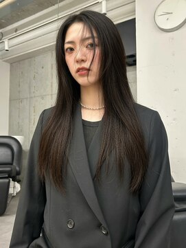 天神　ハイトーンカラー　シールエクステ　バレイヤージュカラー