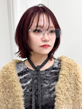 アルバム 池袋(ALBUM) ウルフレイヤー前髪カット顔周りレイヤーミディアム_F1273