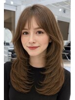 リコヘアー(LiCO HAIR)&nbsp;那覇/イメチェン/ピンクベージュ/アンブレラカラー/前髪