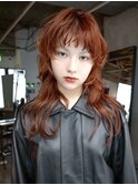 【GEEKS渋谷】セミロングレイヤー/ウルフカット/夏カラー/オン眉