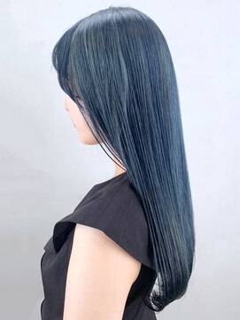 アイティー バイ アルバム 中野店(IT by ALBUM) ディープブルー_ハイライトカラーオリーブカラー_ba303633