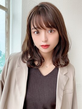 アフロート ディル(AFLOAT D'L) 大人かわいいエギョモリ ミルクティーブラウン ひし形シルエット