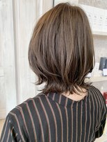 キャアリー(Caary)&nbsp;福山市美容室Caary 抜け感ヌーディーカラー くびれボブ