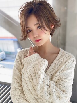 サードバイローラン(THiRD by ROULAND) デジタルパーマミニウルフテラコッタくすみブルー20代30代40代