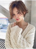 デジタルパーマミニウルフテラコッタくすみブルー20代30代40代