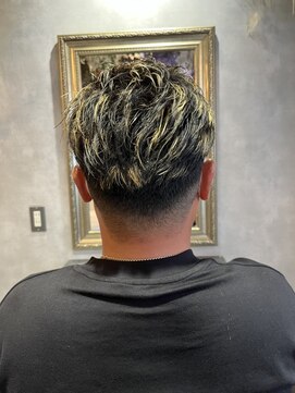 お花と犬と美容室 ２ブロックメッシュ