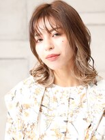 クラッチ トリートメント アンド ヘッドスパ 江坂(CLUTCH)&nbsp;大人可愛い小顔外ハネボブレイヤーカットペールベージュA6