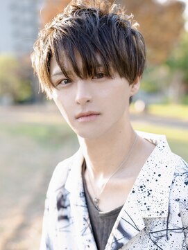 ローエン(ROWEN) ROWEN_ツーブロック/マッシュ/カーキベージュ/イルミナカラー