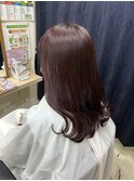 暖色でツヤカラー