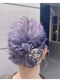 ヘアセット/アレンジ/結婚式アレンジ/アップスタイル/ポニーテー