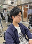 アップバング 束感ショート メンズ 名駅 ツイスパ