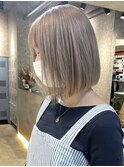 ミルクティーベージュダブルカラーケアブリーチハイライト