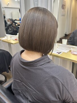 イオエ(ioe) 黒髪/ボブルフ/ネビージュ/小顔/ワンレン/髪質改善/グレージュ