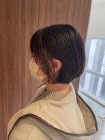 ケンジ 洋光台(KENJE)&nbsp;韓国風丸みショート×イヤリングカラー【洋光台美容室】